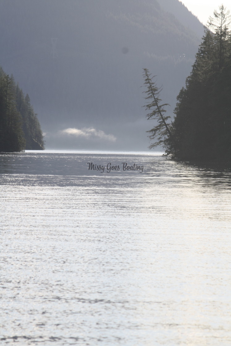 "A Serene Passage Between Two Islands" stock image