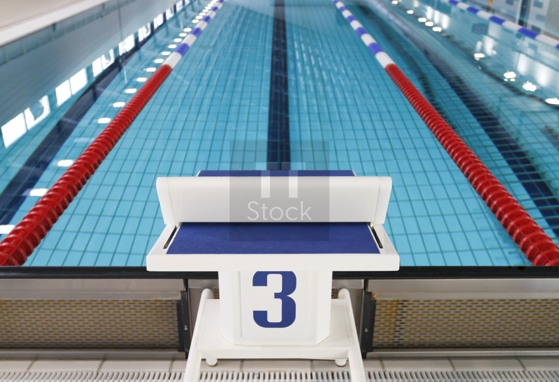 "Starting block position number three" stock image