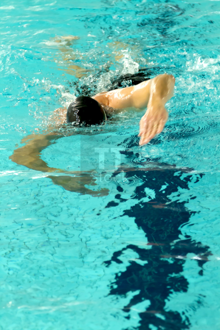 "Man swimming" stock image