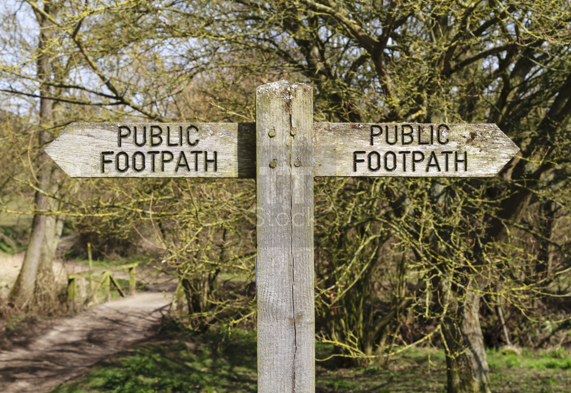 "Public footpath sign 3" stock image