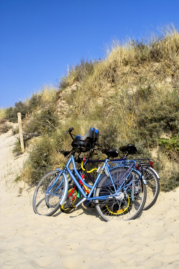 "Three bicycles" stock image