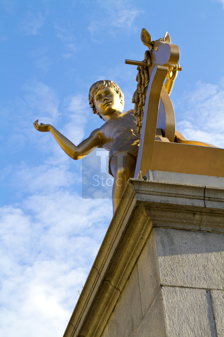 "Golden statue" stock image