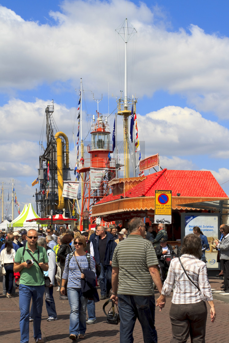 "Crowds at Dordrecht in Steam" stock image