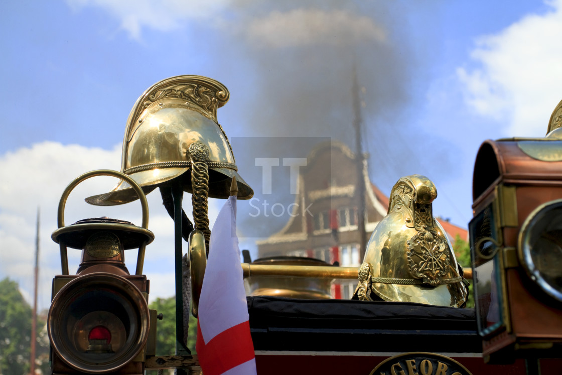 "Helmets steam locomotive" stock image