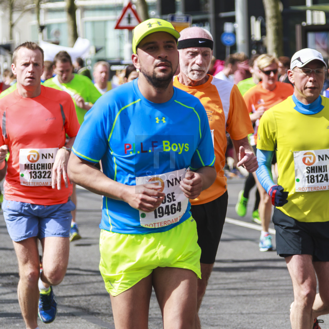 "Colorful runners" stock image