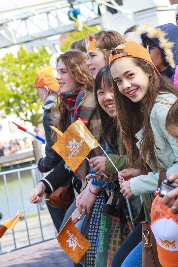 "Excitement in the crowd" stock image