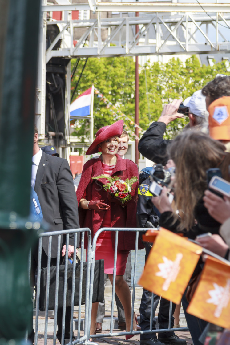 "Queen Maxima arriving" stock image