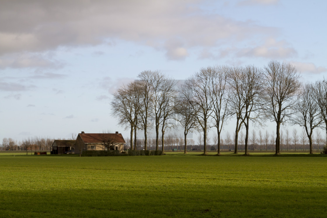 "Romantic Dutch winter landscape" stock image