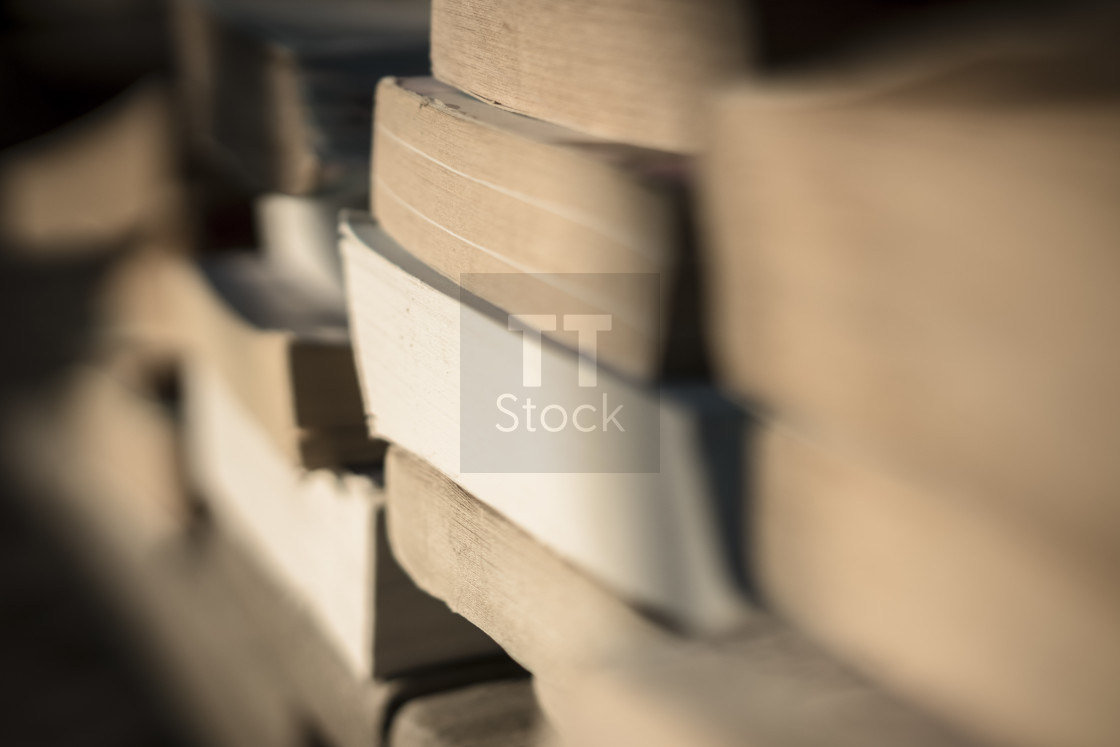 "Books on the beach 3" stock image