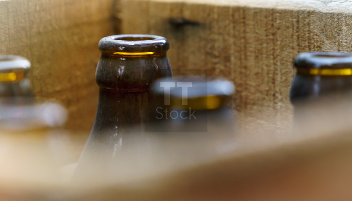 "Old beer bottles" stock image