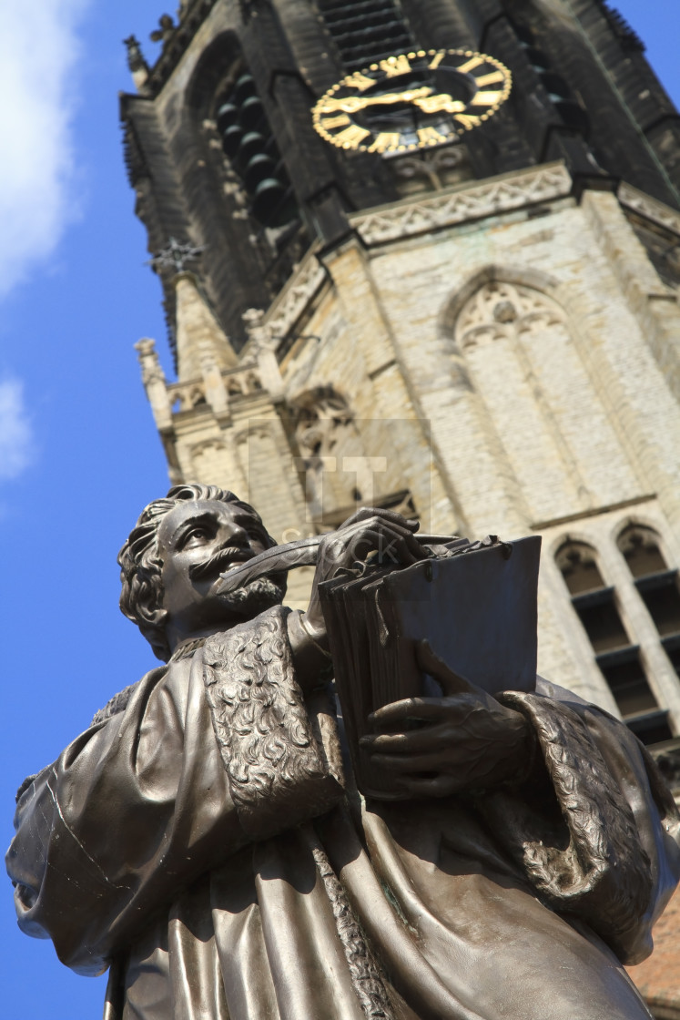 "Statue of Hugo de Groot" stock image