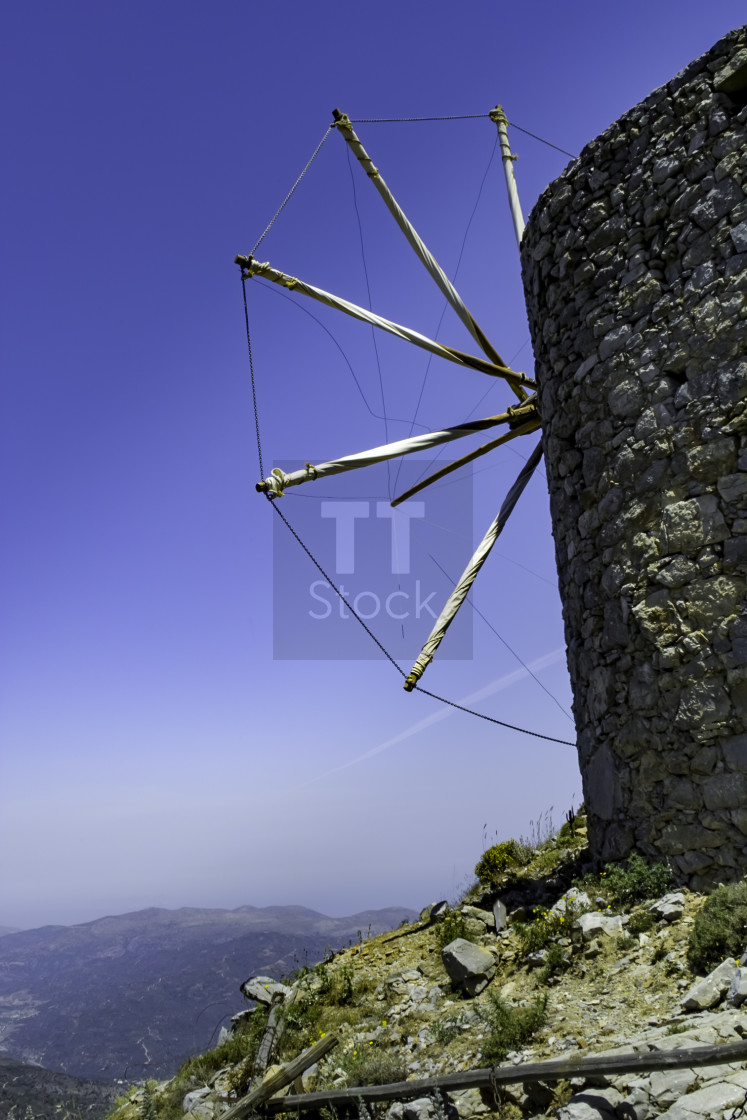 "Antient Greek windmill" stock image