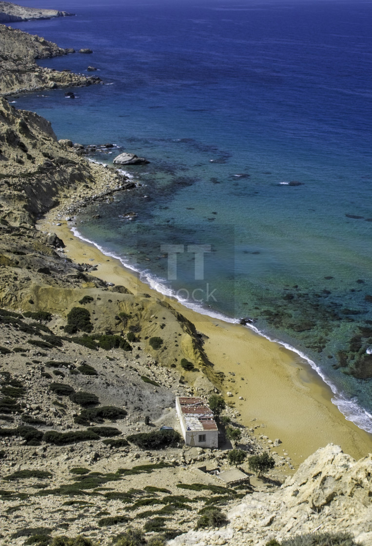 "Red Beach near Matala" stock image