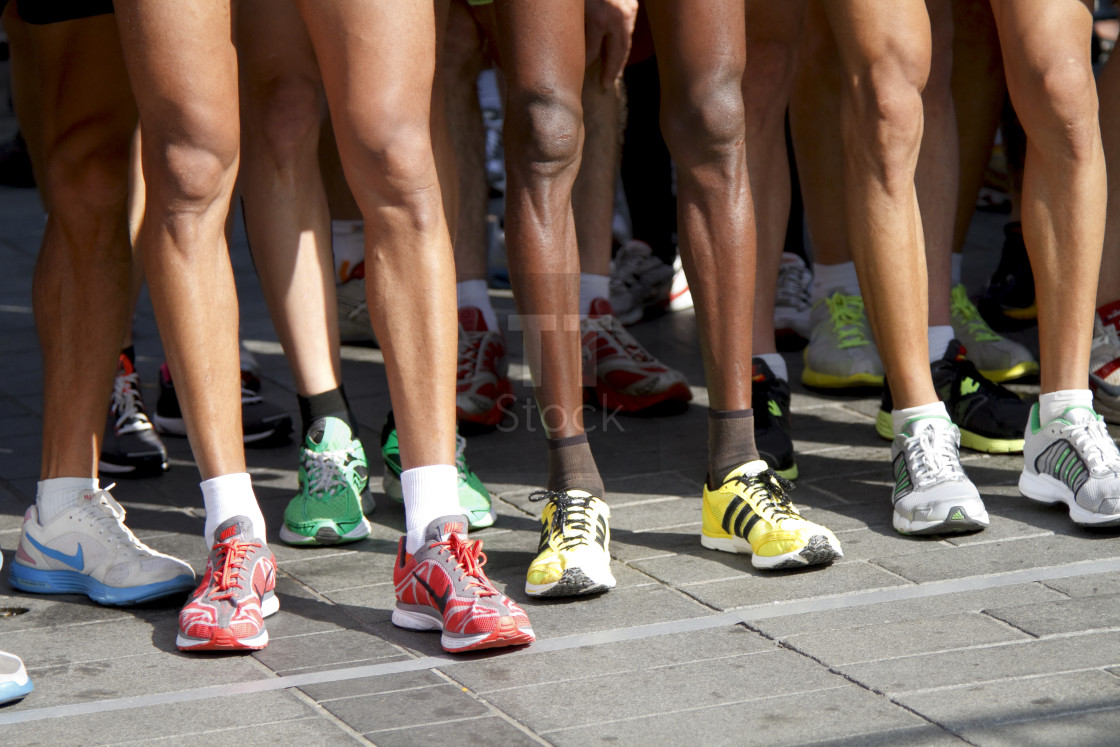 "Stand on the line" stock image