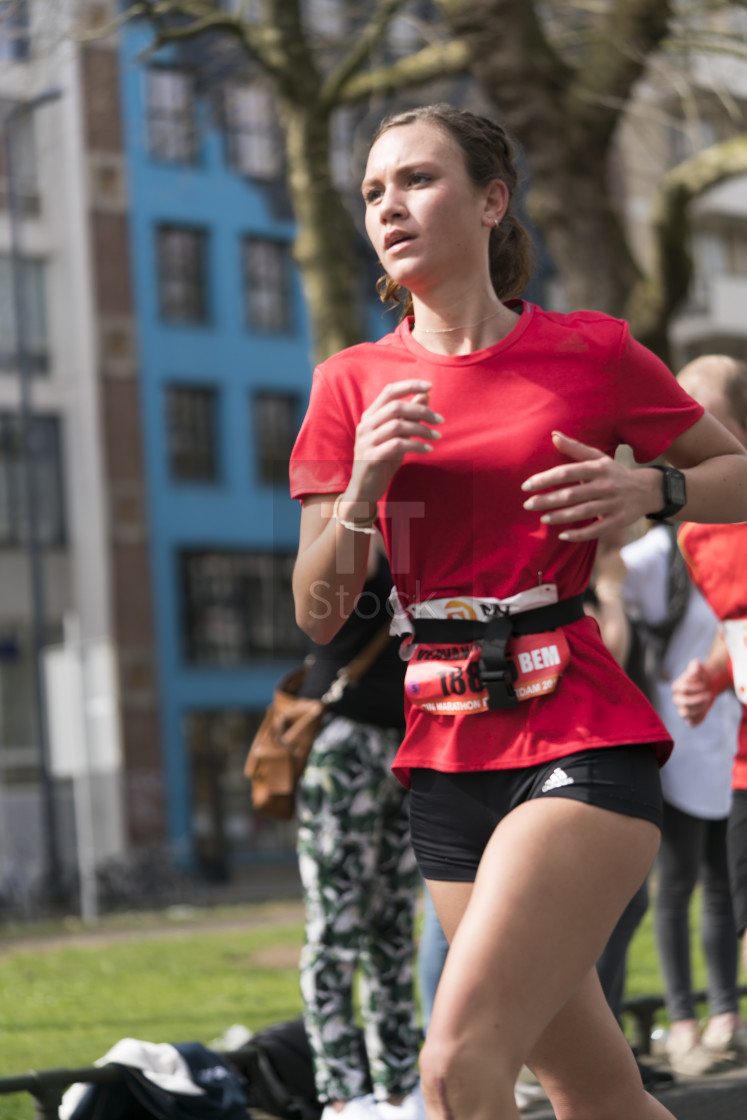 "Girl in red" stock image