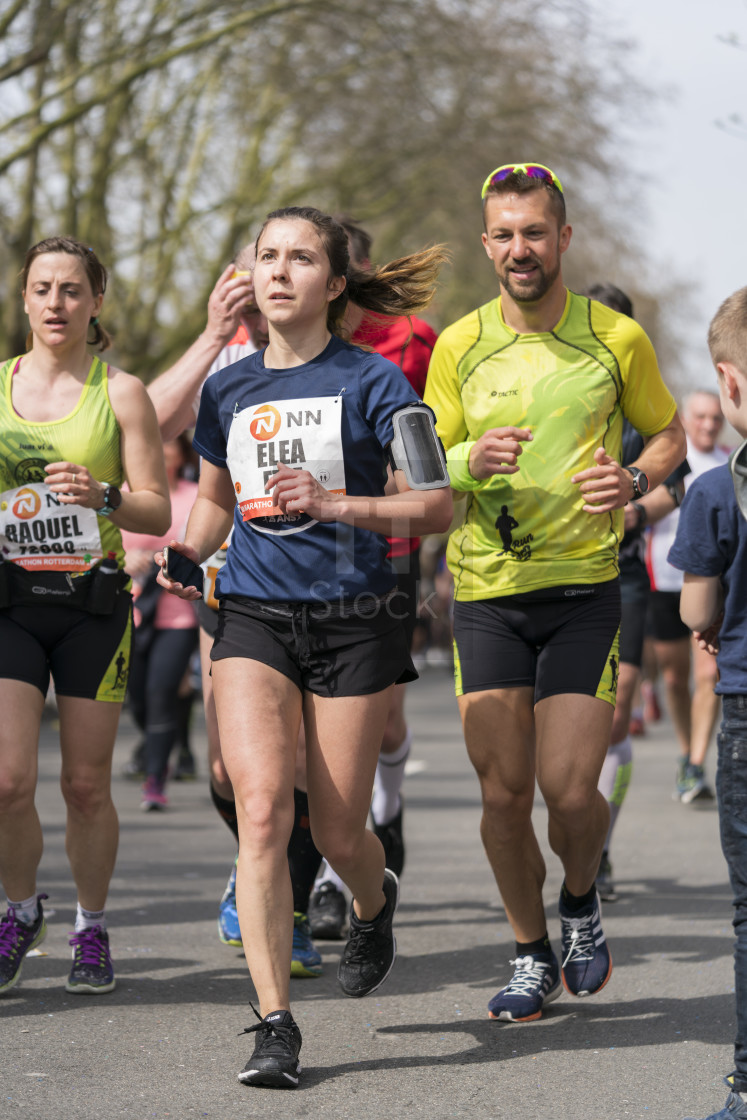 "Marathon runners in Rotterdam" stock image