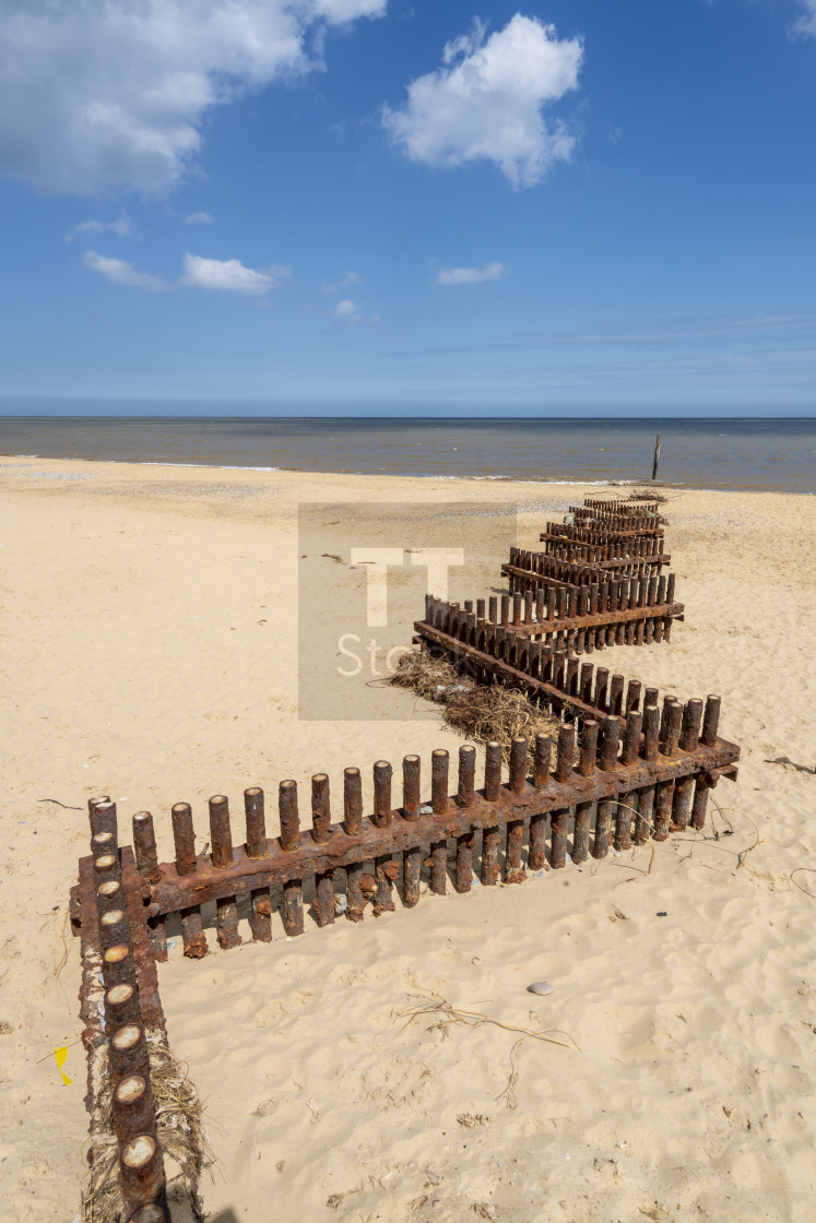 "Zigzag out to sea" stock image