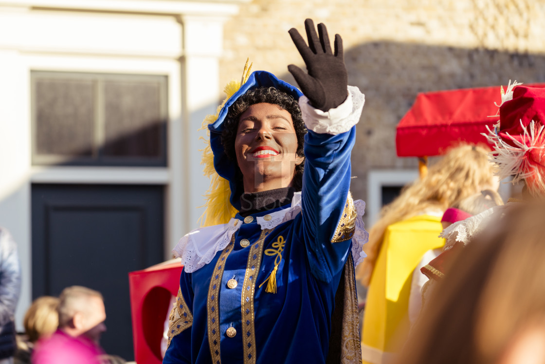 "Beautiful Piet waving" stock image