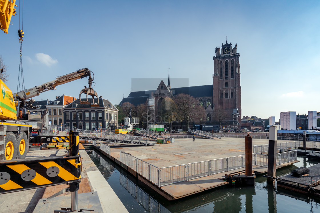 "Dordrecht cathedral in The Passion" stock image