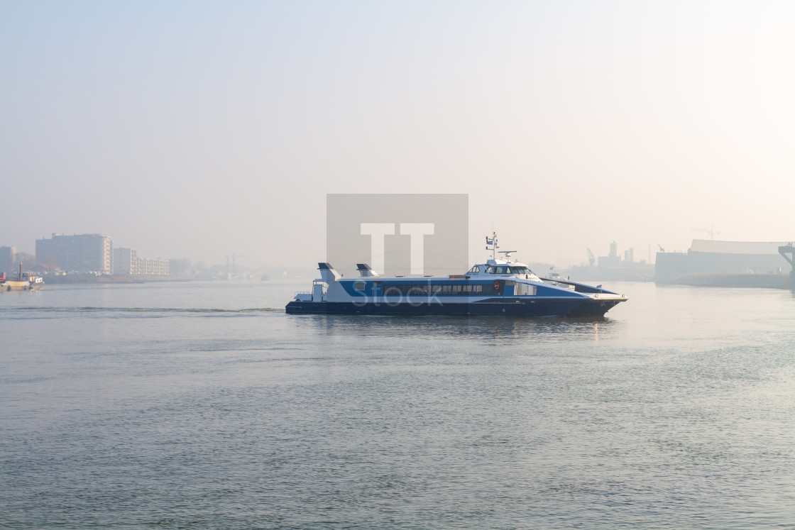 "Ferry boat passing" stock image