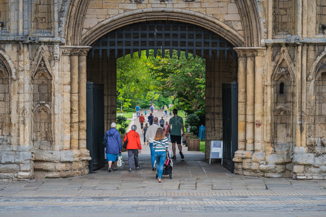 "Abbey Gate on Angel Hill in Bury St. Edmunds" stock image