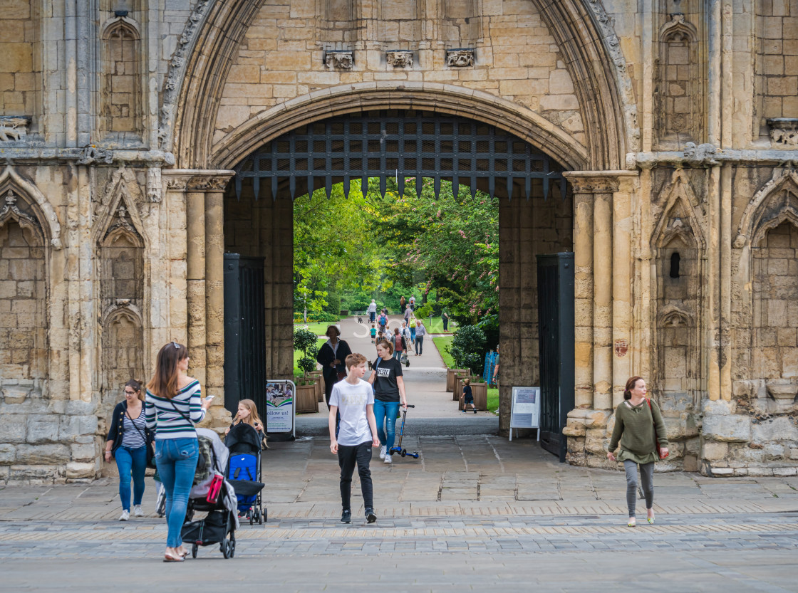 "Abbey Gate on Angel Hill in Bury St. Edmunds" stock image