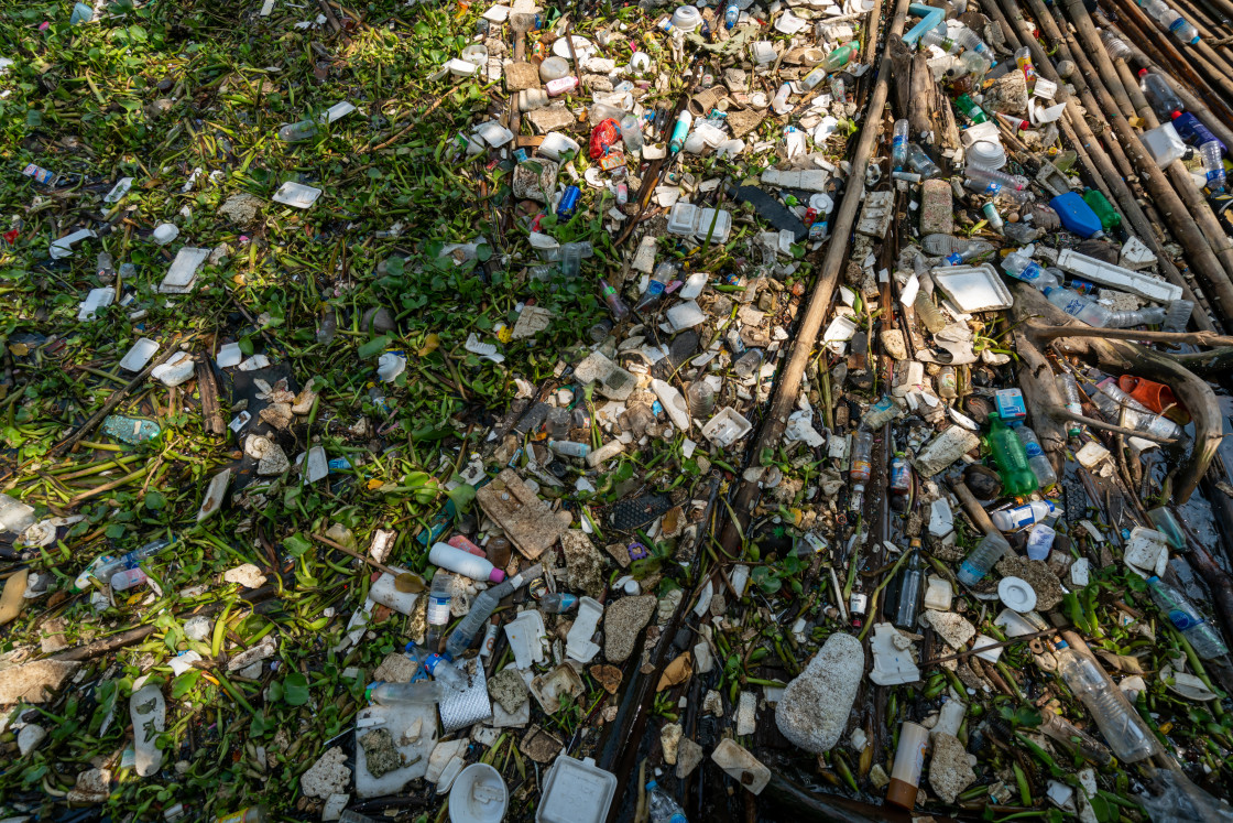 "River surface pollution 1" stock image