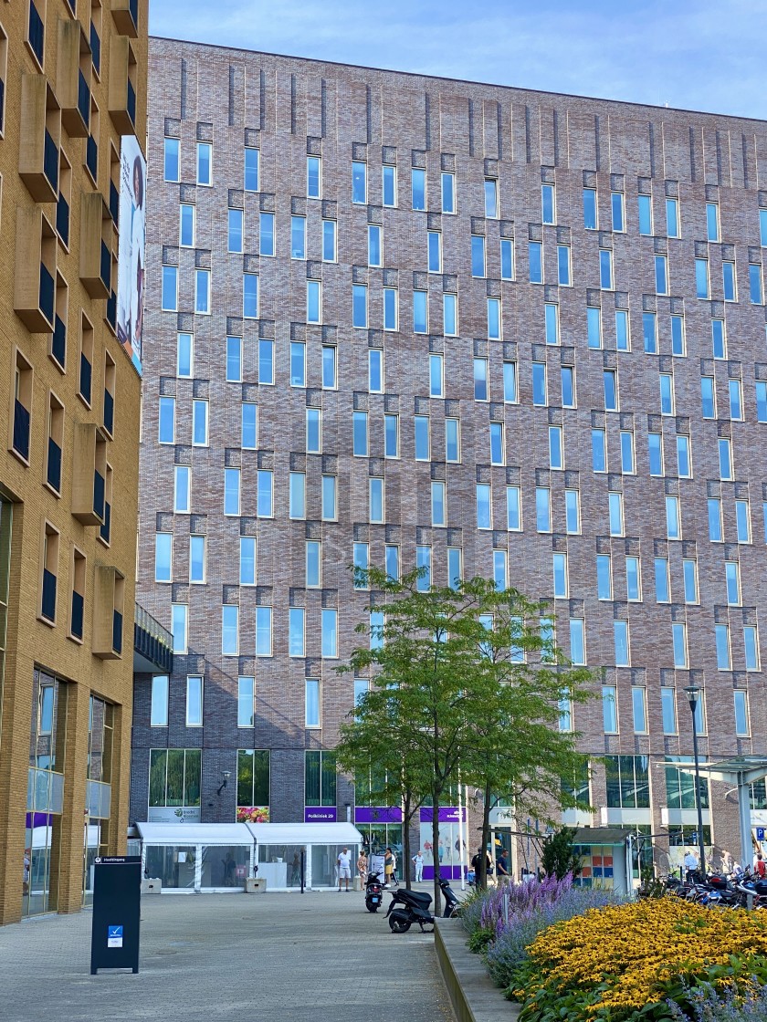 "New hospital building." stock image