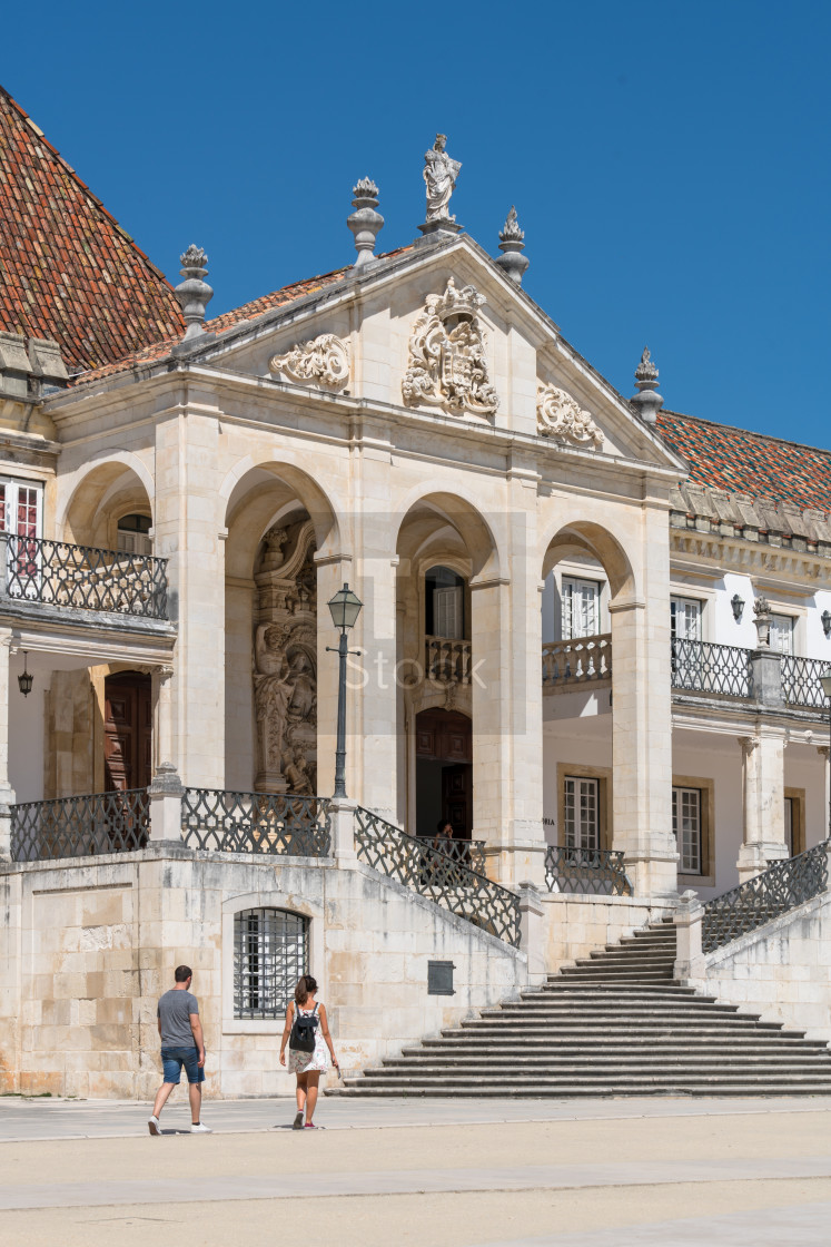 "Tourists visiting Coimbra University" stock image