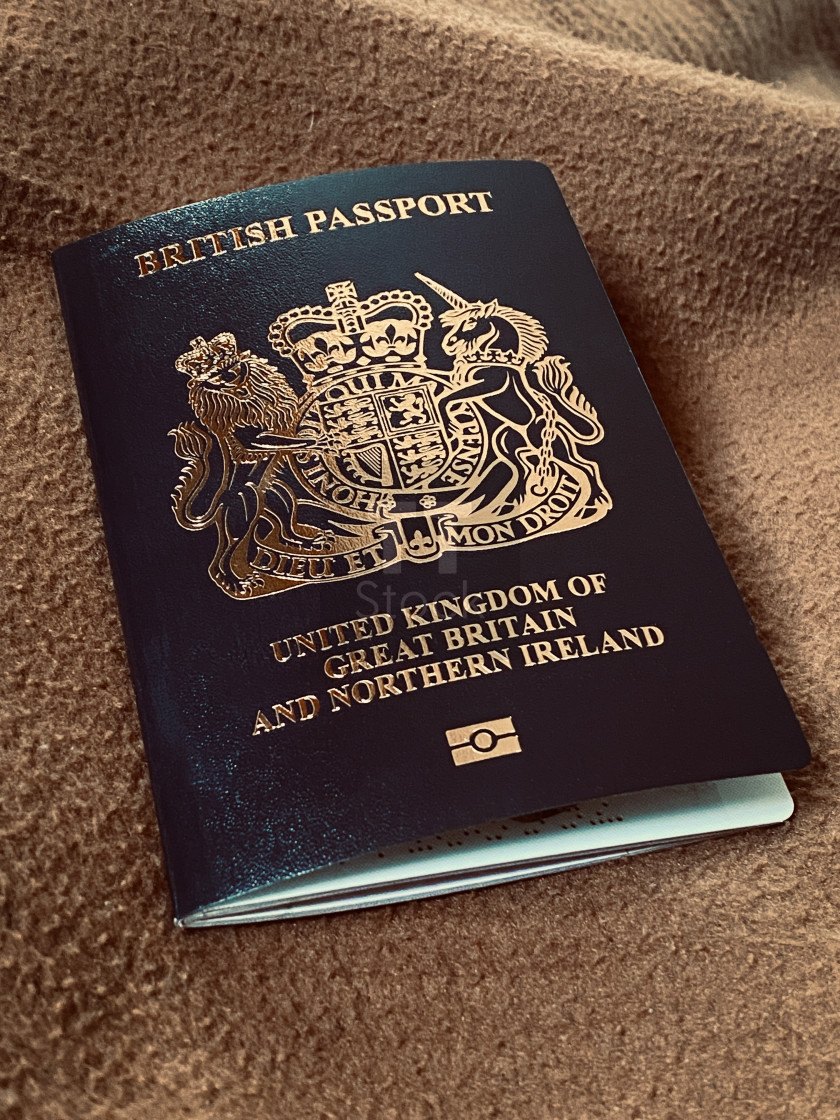 "New midnight blue-black British Passport 1" stock image