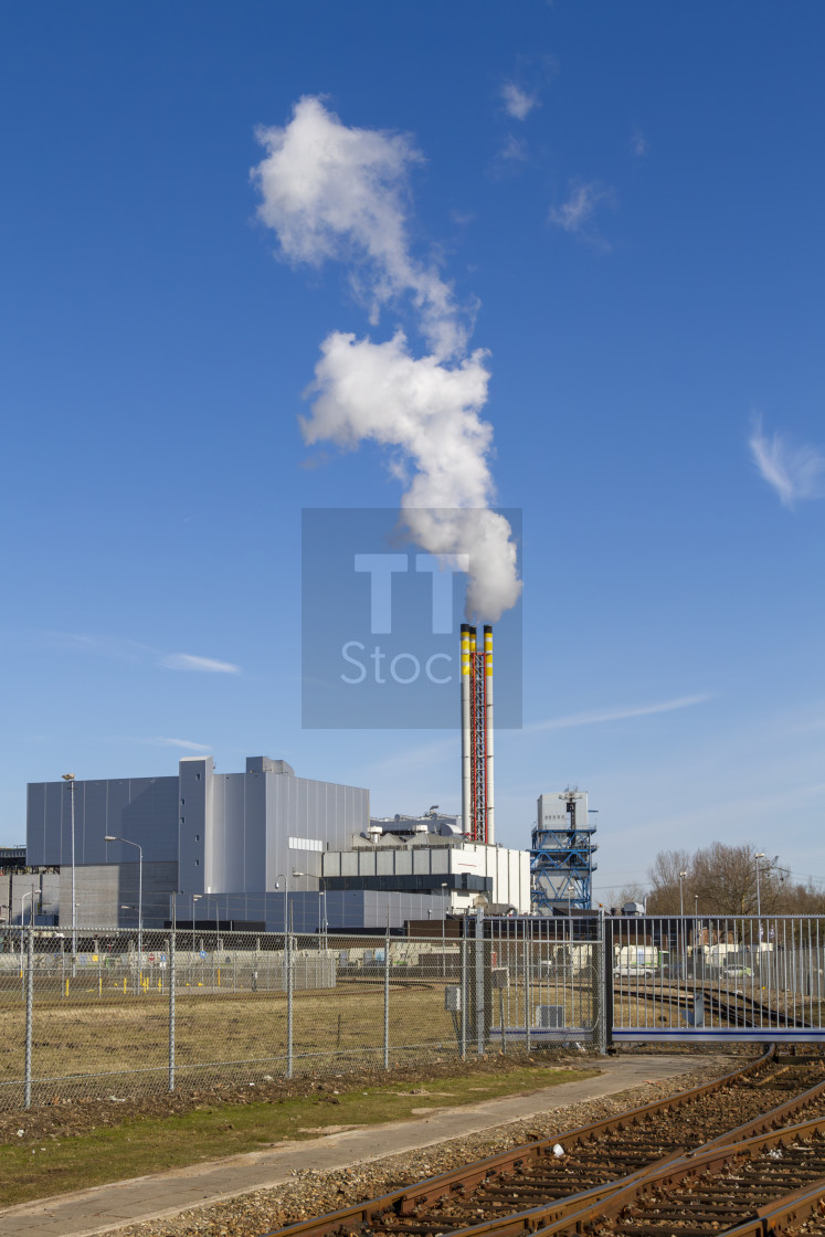 "Waste energy plant" stock image