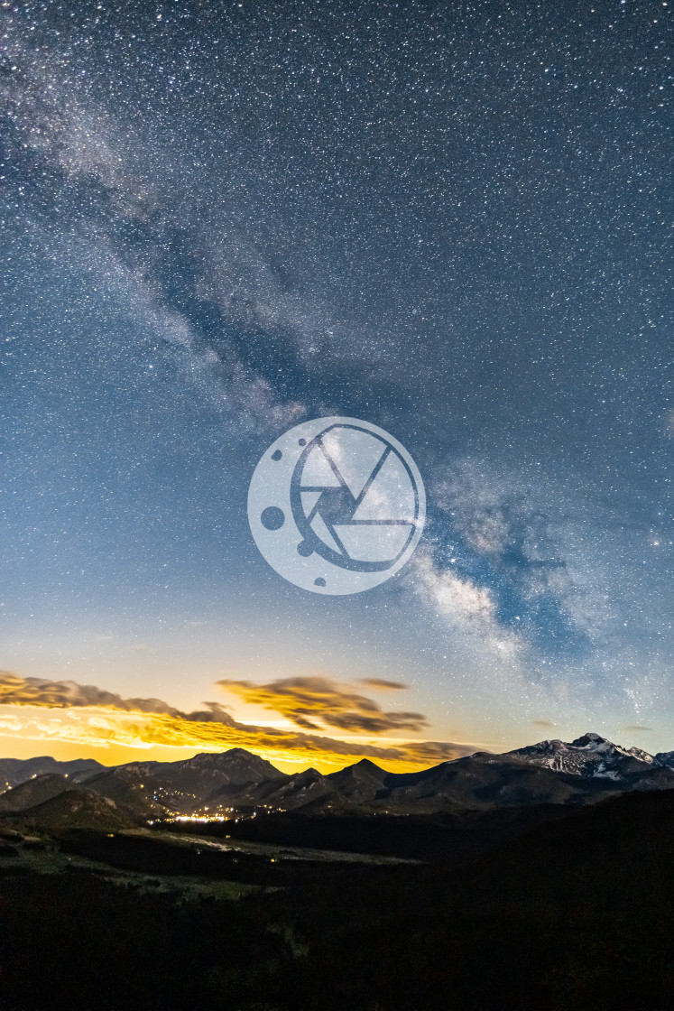 "Milky Way Over Estes Park, June, 2022" by Zaakary Barnes - $9.14 "Milky Way Over Estes Park, June, 2022" stock image