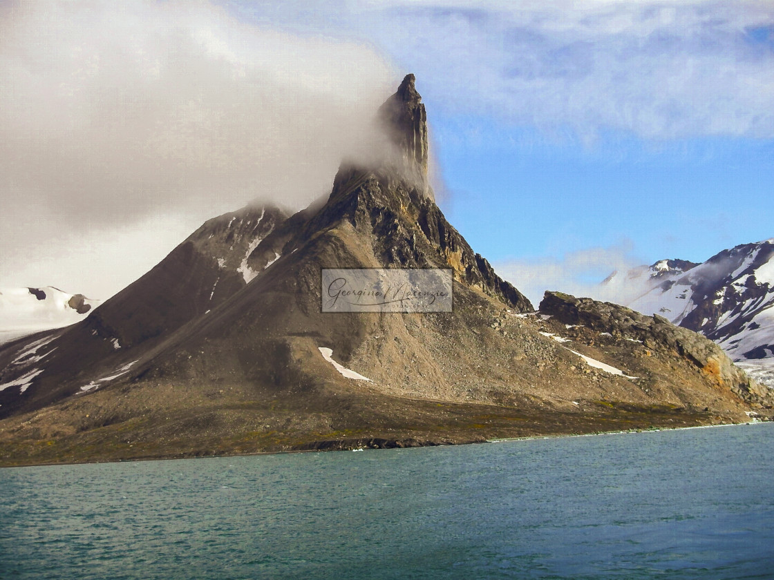 "Shrouded Peaks" stock image