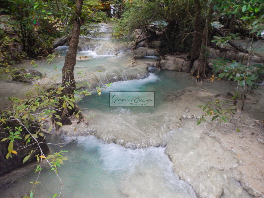 "7 Steps Waterfall Kanchanaburi, Thailand" stock image