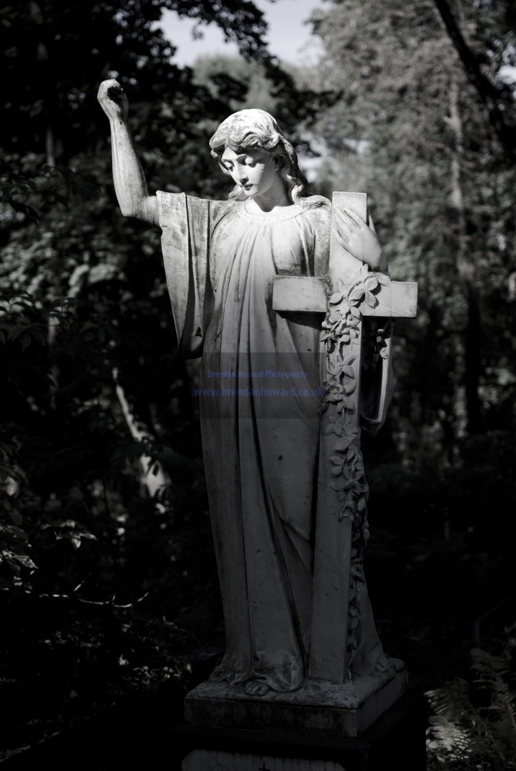 "Statue in Lychakiv Cemetery, Lviv" stock image