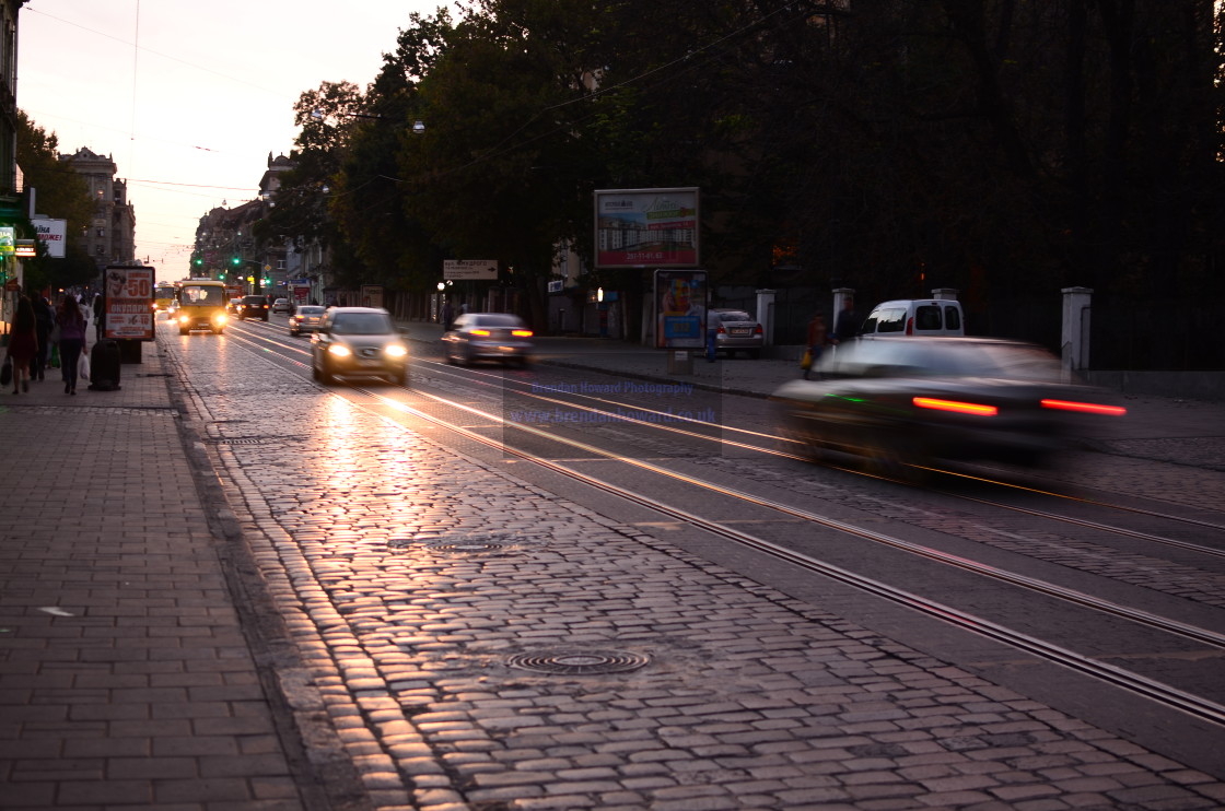 "Traffic in Lviv, Ukraine" stock image