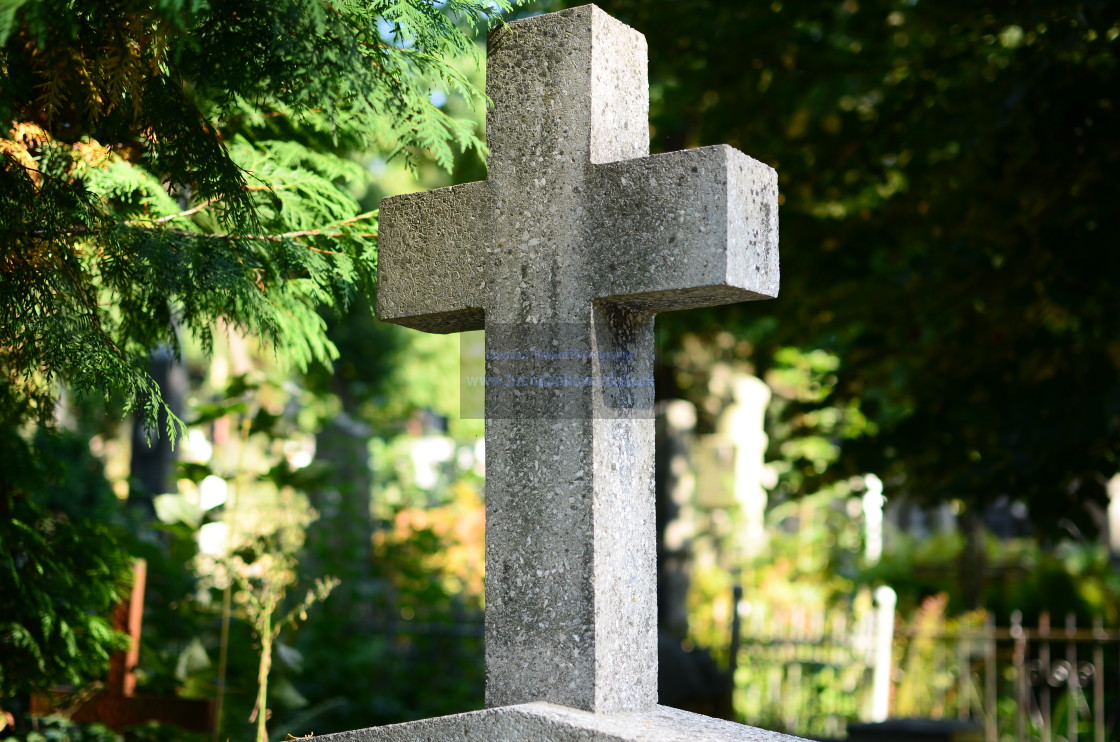 "Gravestone cross" stock image