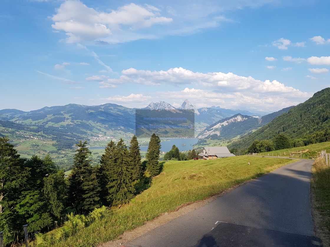 "Swiss Upland Landscape" stock image