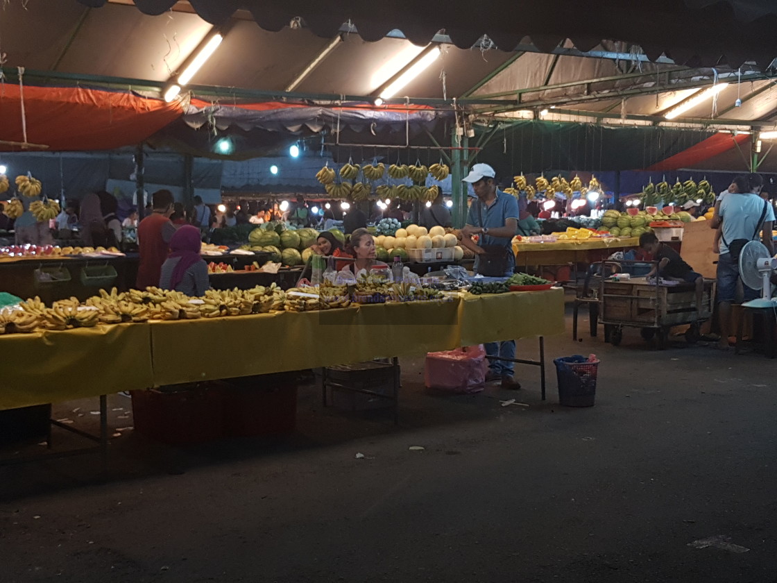 "Food Market, Kota Kinabalu, Malaysia" stock image