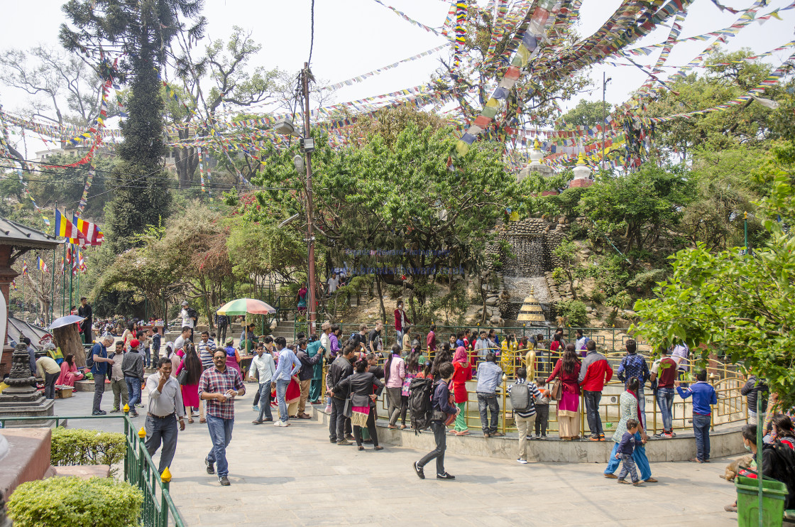 "Monkey Temple, Kathmandu" stock image