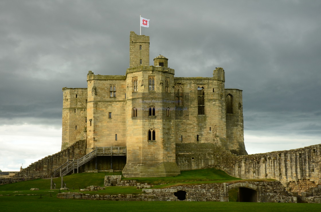 "Warkworth Castle" stock image