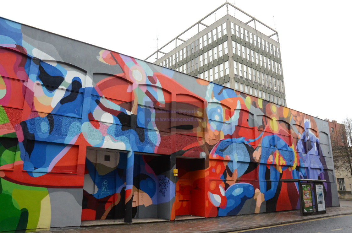 "Graffiti / Mural, Bristol, England" stock image