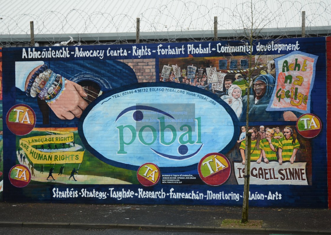 "Belfast Mural" stock image