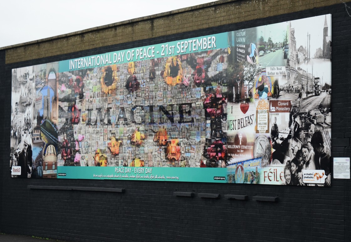 "Belfast Mural" stock image