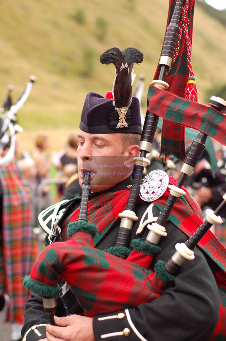 "Piper at Edinburgh Cavalcade" stock image