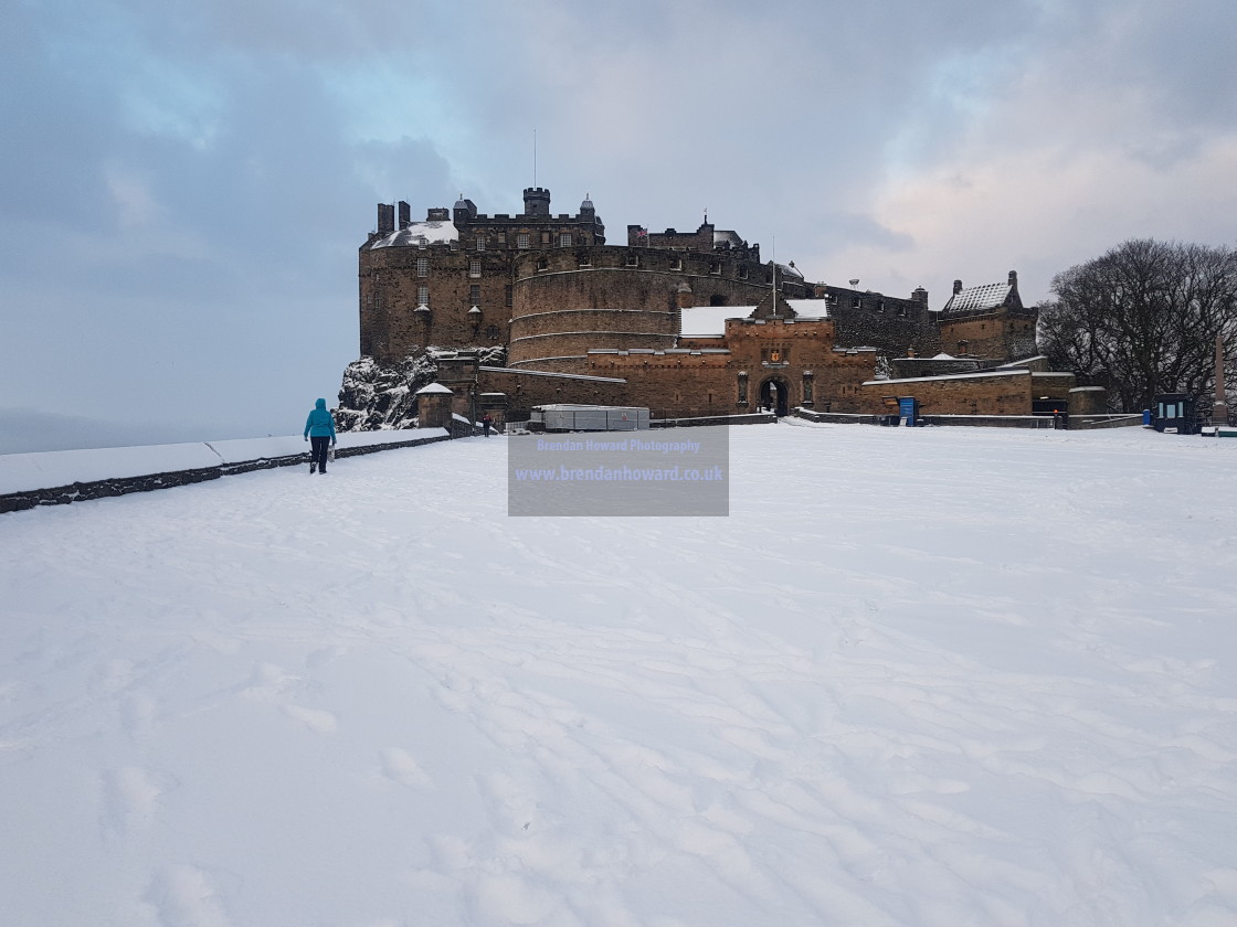 "Edinburgh Castle in Winter" stock image