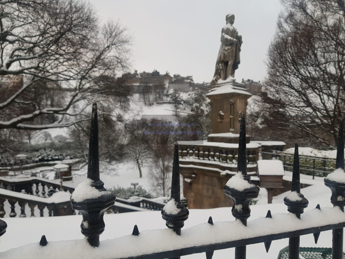 "Princes Street Gardens, Edinburgh in Winter" stock image