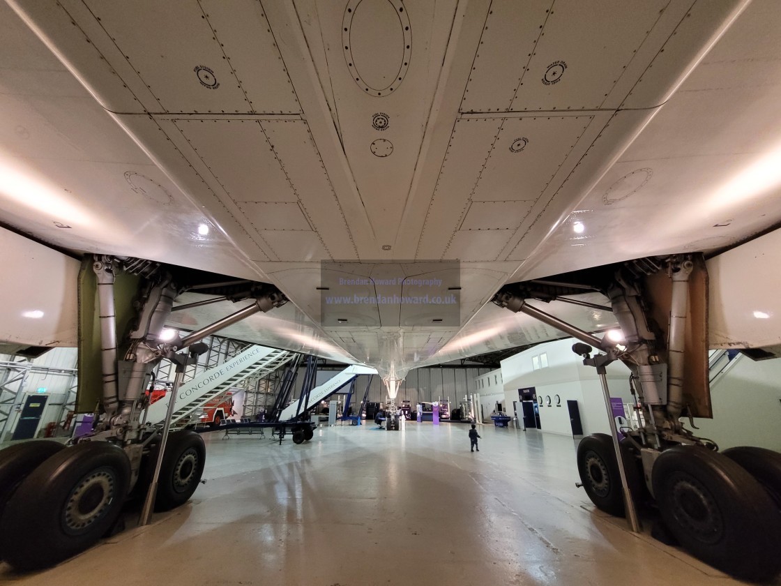 "Undercarriage of Concorde" stock image