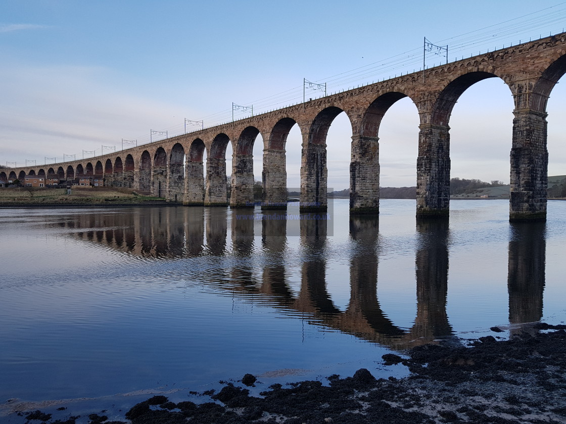 "Viaduct, Berwick-upon-Tweed" stock image