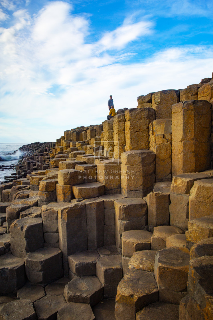 "Giant's Causeway Couple" stock image